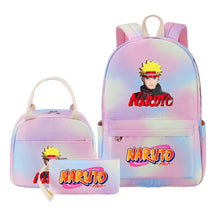 Naruto Student Girl Backpack Lunch Bag Three Piece Set Backpack Set