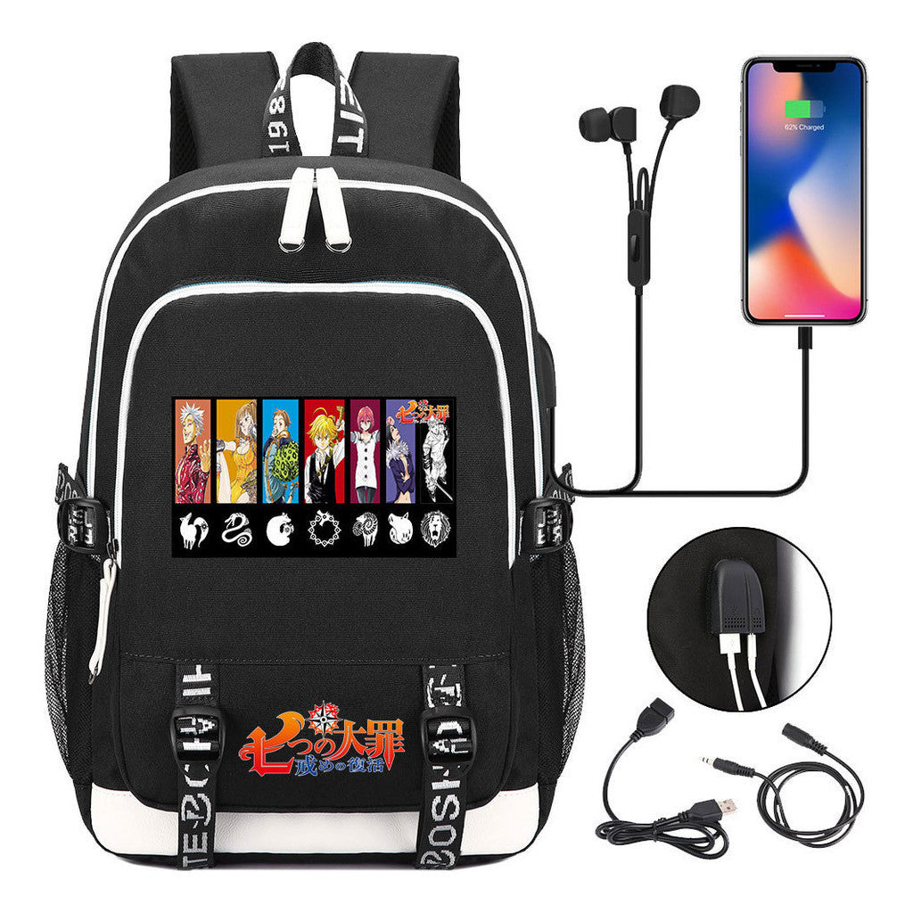 Junior Student Backpack Usb Leisure Backpack For Boys And Girls