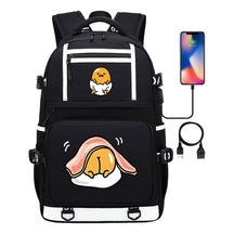 Cartoon Lazy Egg Usb Youth Student School Bag Men's And Women's Backpack Leisure Travel Bag