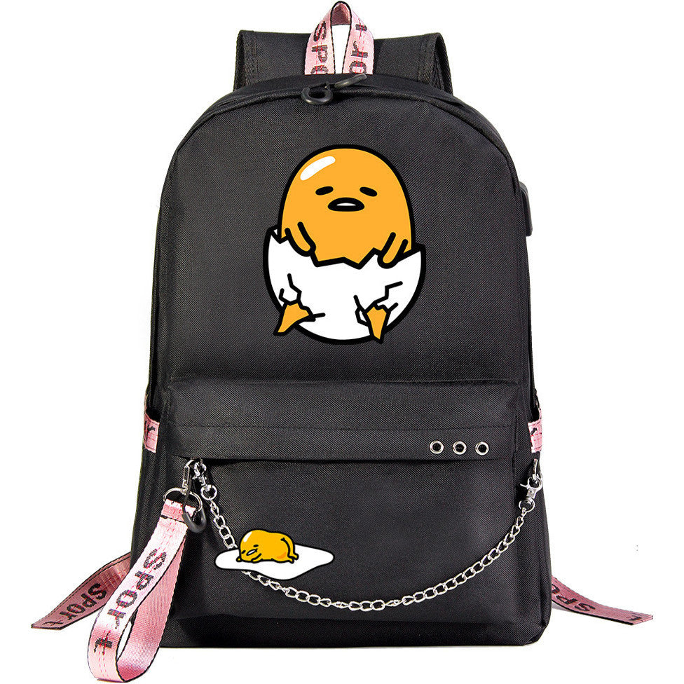 Lazy Egg Usb Youth Student Backpack For Men And Women's Leisure Travel Backpack
