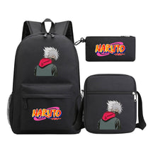 Anime Naruto Starry Sky Student School Bag Three Piece Set For Men And Women Backpack Set
