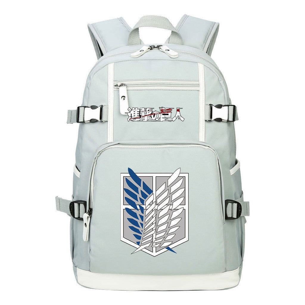 Giant Wings Of Cartoon And Anime Attack Student Backpacks, Men's And Women's Backpacks, Leisure Travel Backpacks