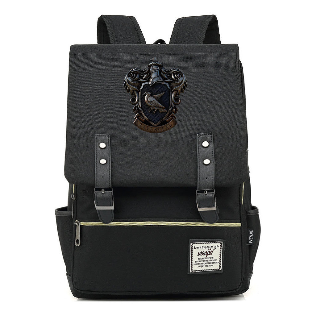 School Of Witchcraft And Wizardry Printed Youth Student School Bag Casual Belt Buckle Classic Backpack