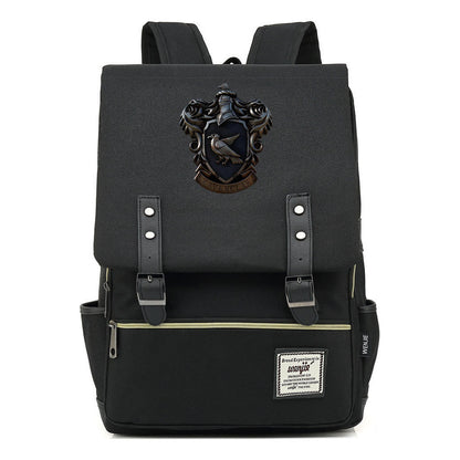 School Of Witchcraft And Wizardry Printed Youth Student School Bag Casual Belt Buckle Classic Backpack
