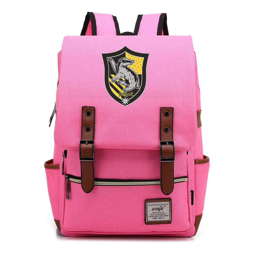 School Of Witchcraft And Wizardry Printed Youth Student School Bag Casual Belt Buckle Classic Backpack