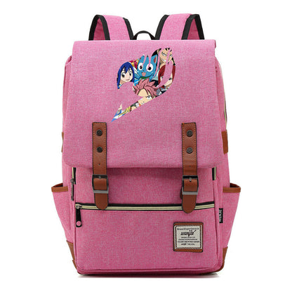 Printed Youth Student School Bag Casual Belt Buckle Classic Backpack