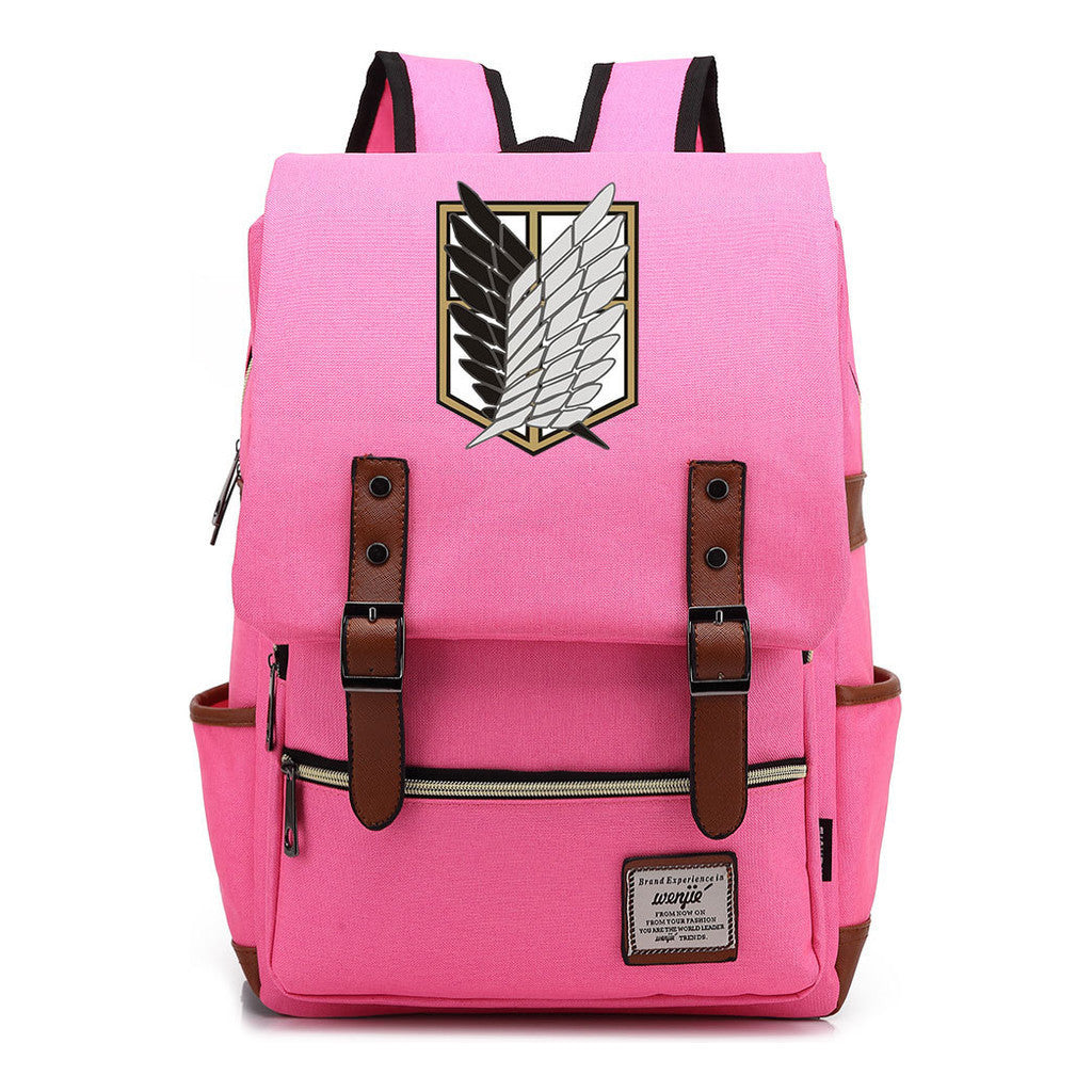 The Giant Of Manga Attack Printed Teenage Student Backpack For Men And Women With Casual Belt Buckle Classic Backpack 38*27*12.5cm