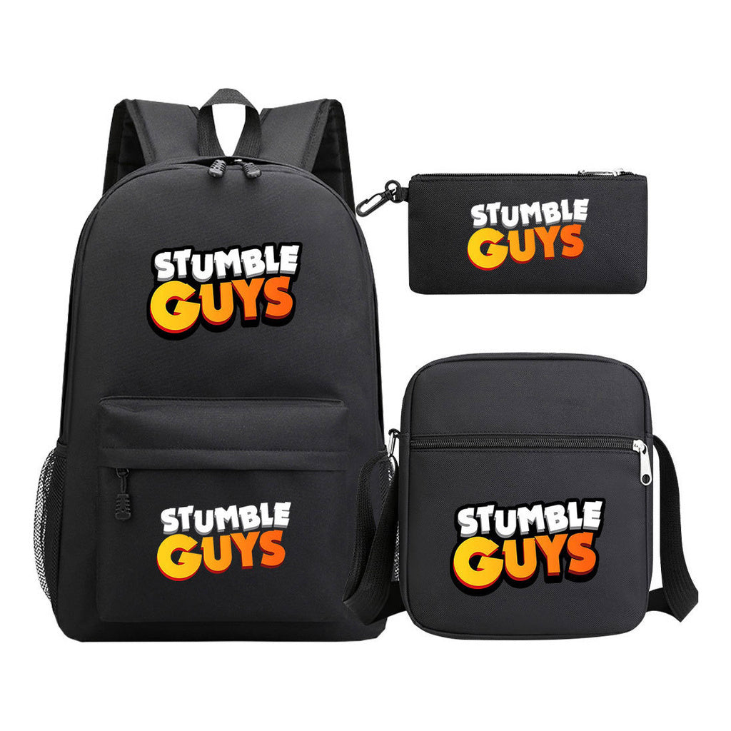 Three piece printed student backpack set for boys and girls, backpack set