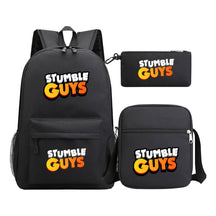 Three piece printed student backpack set for boys and girls, backpack set