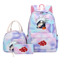 Naruto Teenage Girls School Bag Lunch Bag Three Piece Backpack Set