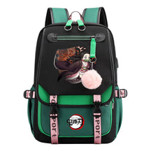 Comic Cartoon Fashion Usb Student Backpack Casual Woven Flap Backpack