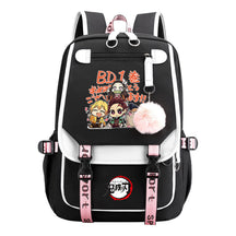 Cartoon Fashion Usb Student Backpack With Casual Woven Strap Flip Back Backpack