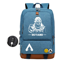 Apex Hero Print Usb Student Backpack For Leisure Travel Backpack