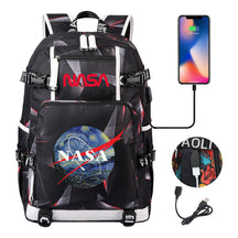Nasa Fashion Printed Student Backpack With Large Capacity Leisure Travel Backpack
