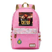 Football Star Cristiano Ronaldo Printed Student Backpack, Floral Casual Backpack