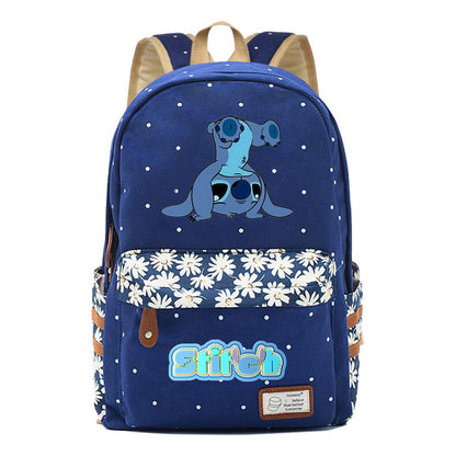 Interstellar Baby Stitch Printed Youth Student Backpack Casual Backpack