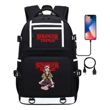 Strange Story Printed Usb Youth Student Backpack For Men And Women's Leisure Travel Backpack