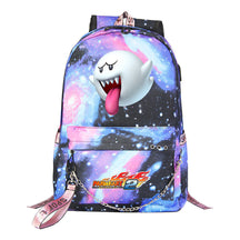 Super Mario Printed Teenage Student Backpack For Men And Women With Casual Woven Straps Backpack
