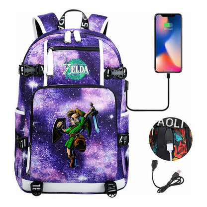 Game Zelda Legend Printed Youth Student Backpack For Men And Women With Large Capacity Leisure Travel Backpack