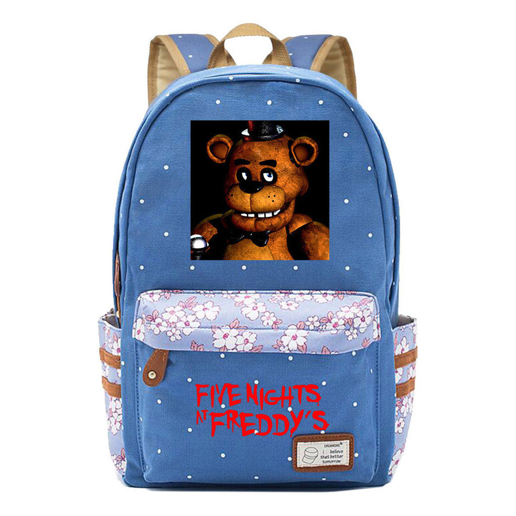 Toy Bear Game Fashion Printed Youth Girls School Bag Men's And Women's Leisure Canvas Backpack