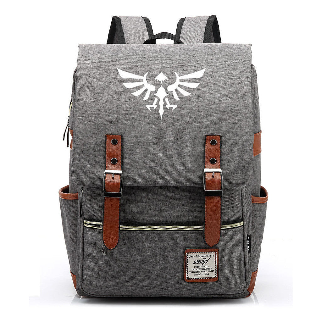 Game Zelda Printed Youth Student Backpack For Men And Women, Casual Belt Buckle, Classic Backpack