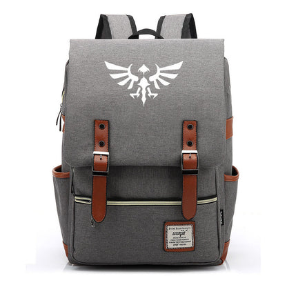 Game Zelda Printed Youth Student Backpack For Men And Women, Casual Belt Buckle, Classic Backpack