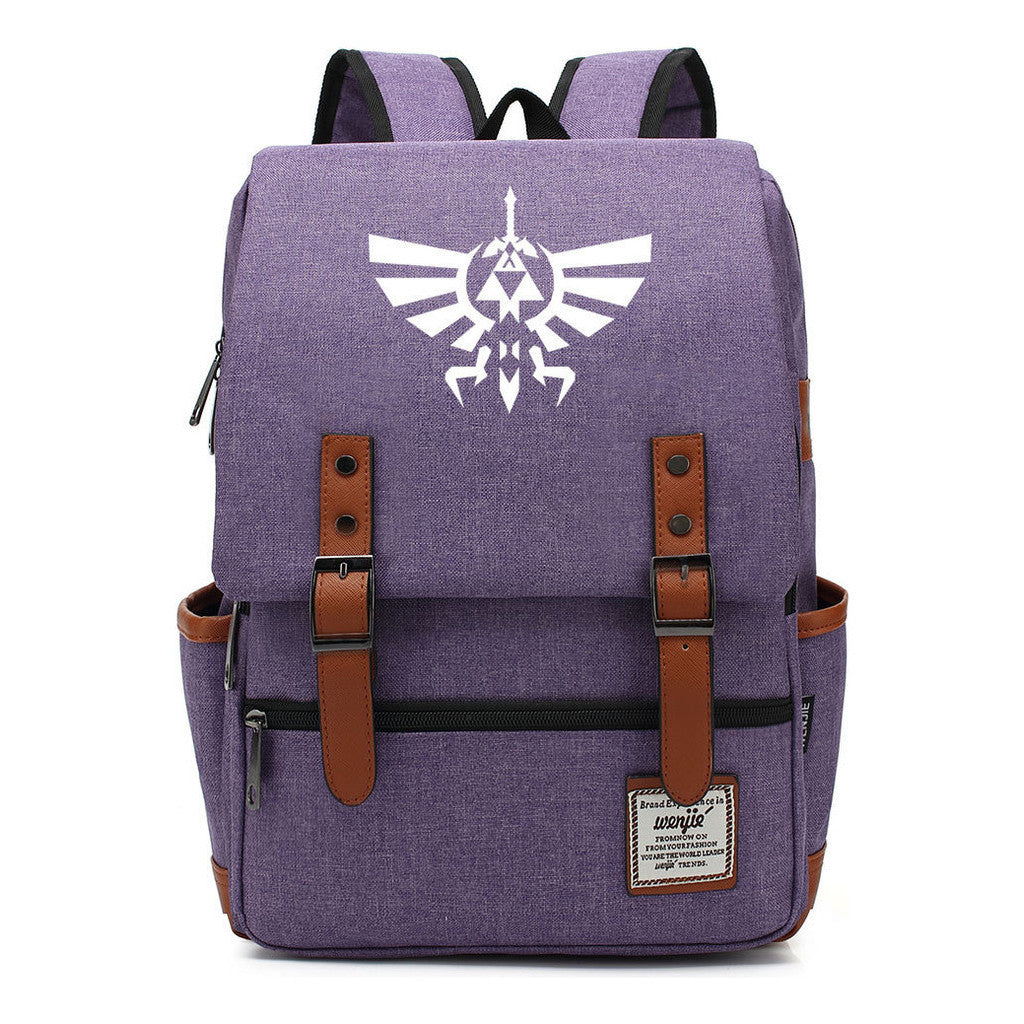 Game Zelda Printed Youth Student Backpack For Men And Women, Casual Belt Buckle, Classic Backpack
