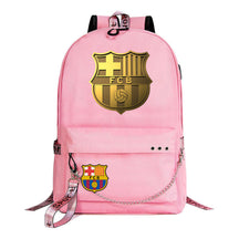 Sports Football Star Printed Usb Student Backpack For Leisure Travel Backpack