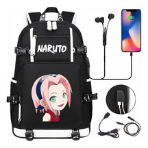 Naruto Usb Large Capacity Youth Student Backpack For Men And Women's Leisure Travel Backpack