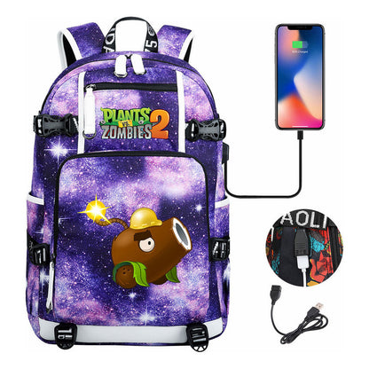 Printed Usb Youth Student Backpack For Men And Women's Leisure Travel Backpack