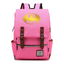 Golden Hero Batman Printed Youth Student School Bag Casual Belt Buckle Classic Backpack