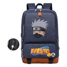 Naruto Print Usb Youth Student Backpack For Men And Women Leisure Travel Backpack