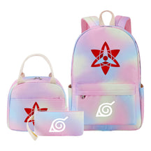 Naruto Student Girl Backpack Lunch Bag Three Piece Set Backpack Set