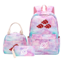 Naruto Student Girl Backpack Lunch Bag Three Piece Set Backpack Set
