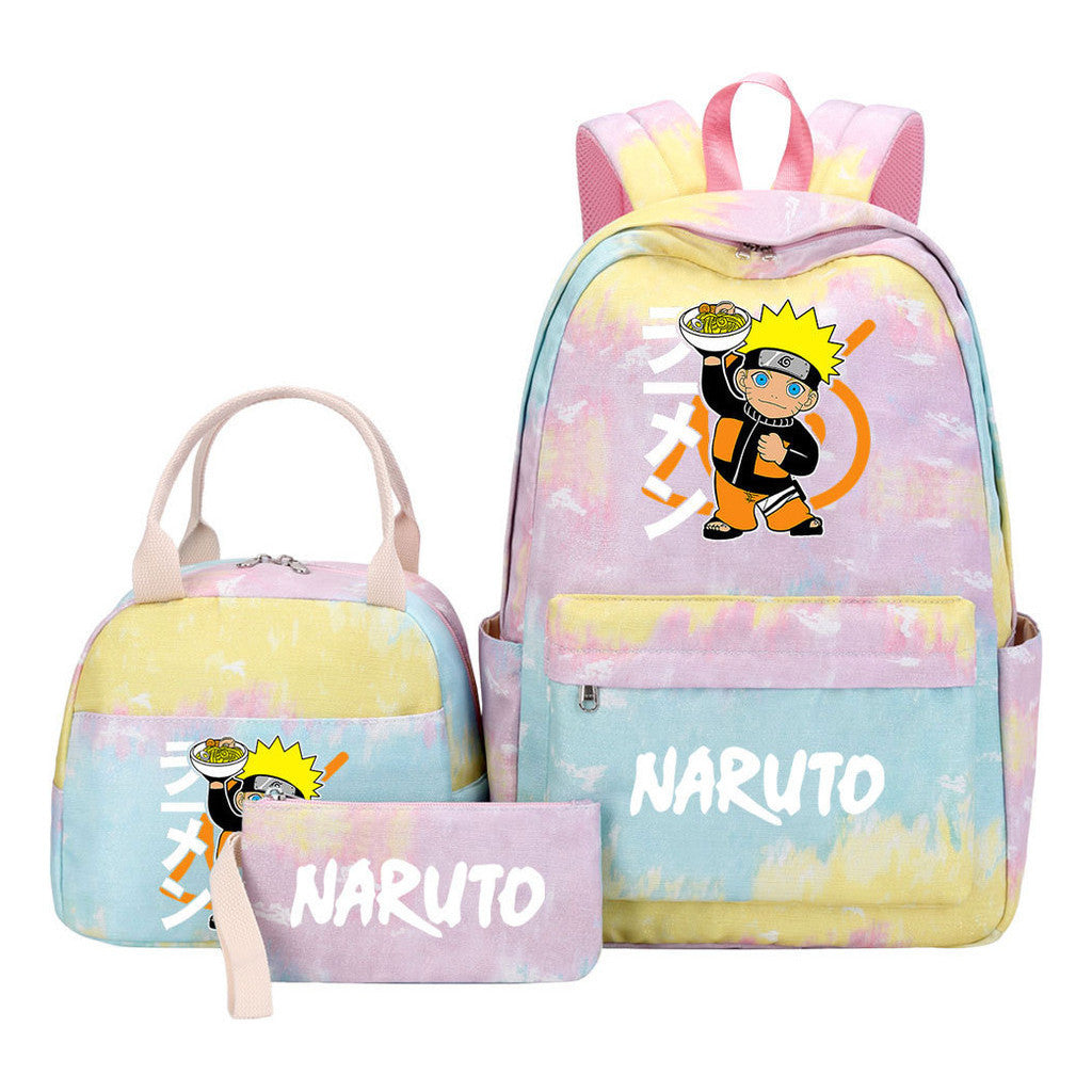 Naruto Girls School Bag Lunch Bag Three Piece Set Backpack Set