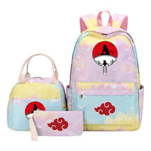 Naruto Teenage Student Girls School Bag Lunch Bag Three Piece Set Backpack Set