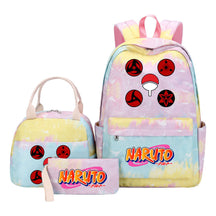 Naruto Student Girl Backpack Lunch Bag Three Piece Set Backpack Set
