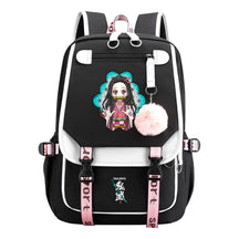 Cartoon Fashion Usb Student Backpack With Casual Woven Strap Flip Back Backpack