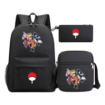 Anime Naruto Starry Sky Youth School Bag Three Piece Set For Men And Women Backpack Set