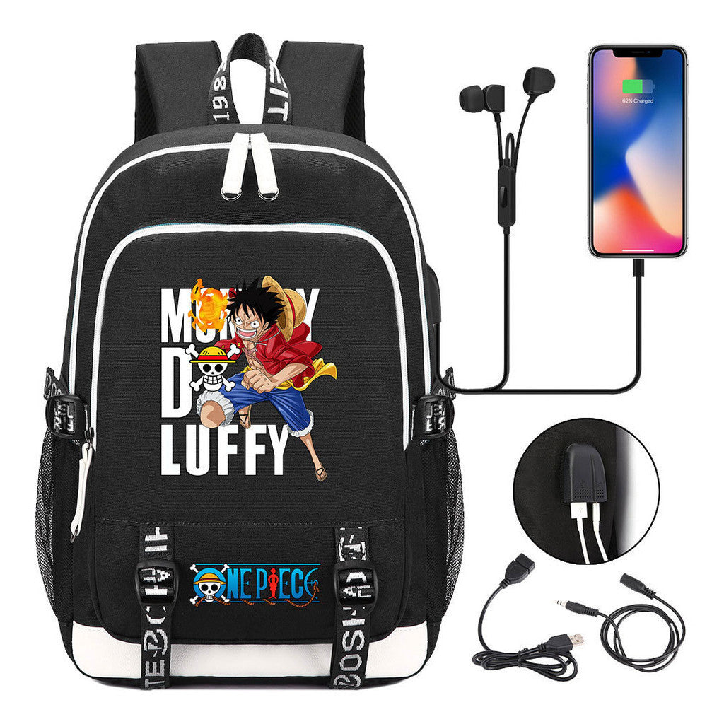 Anime Pirate Wang Lufei Youth Student School Bag Usb Men's And Women's Leisure Backpack