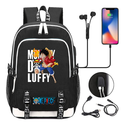 Anime Pirate Wang Lufei Youth Student School Bag Usb Men's And Women's Leisure Backpack