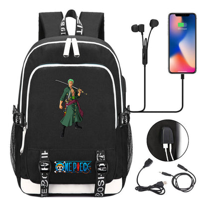 Anime Pirate Wang Lufei Youth Student School Bag Usb Men's And Women's Leisure Backpack