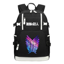 Giant Wings Of Cartoon And Anime Attack Youth Student Backpack, Leisure Travel Backpack
