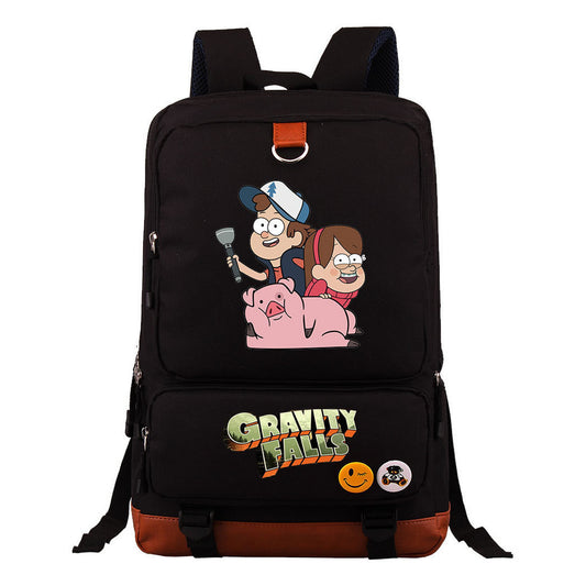 Strange Town Youth Student School Bag Large Capacity Travel Bag Men's And Women's Backpack