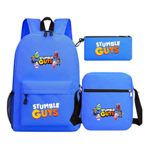 Three piece printed student backpack set for boys and girls, backpack set