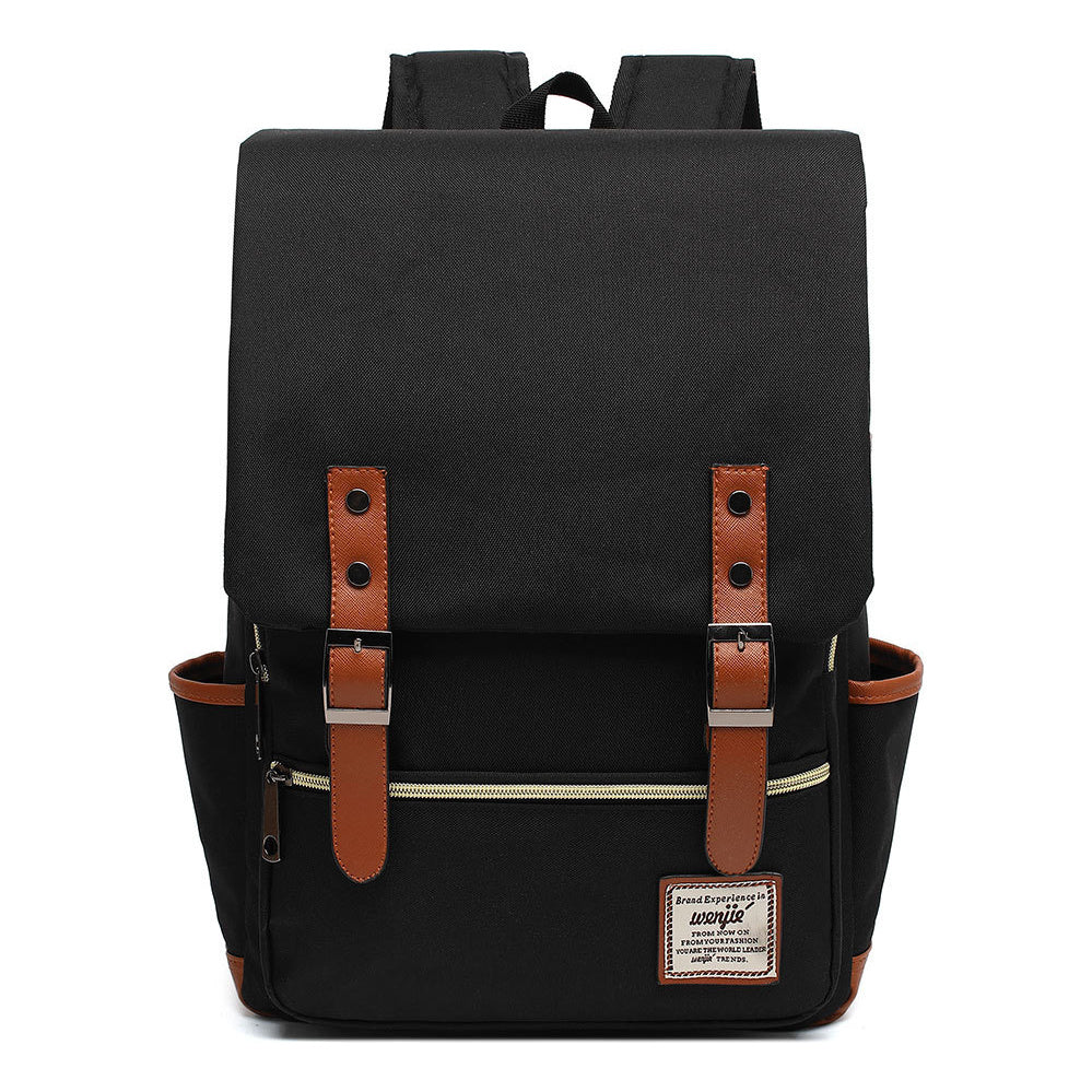 Printed Teenage Student Backpack For Men And Women With Casual Belt Buckle Classic Backpack