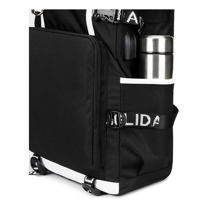 Printed Usb Youth Student Backpack For Men And Women's Leisure Large Capacity Travel Backpack