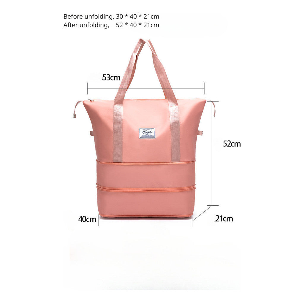 Travel Bag With Large Capacity, Foldable Storage Bag, Simple And Lightweight Fitness Bag, Shoulder Bag