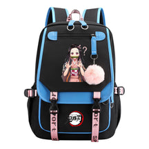 Comic Cartoon Fashion Usb Youth Student Backpack With Casual Woven Strap Flip Back Backpack