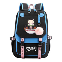 Cartoon Fashion Usb Youth Student Backpack Boy's And Girl's Leisure Ribbon Flip Backpack